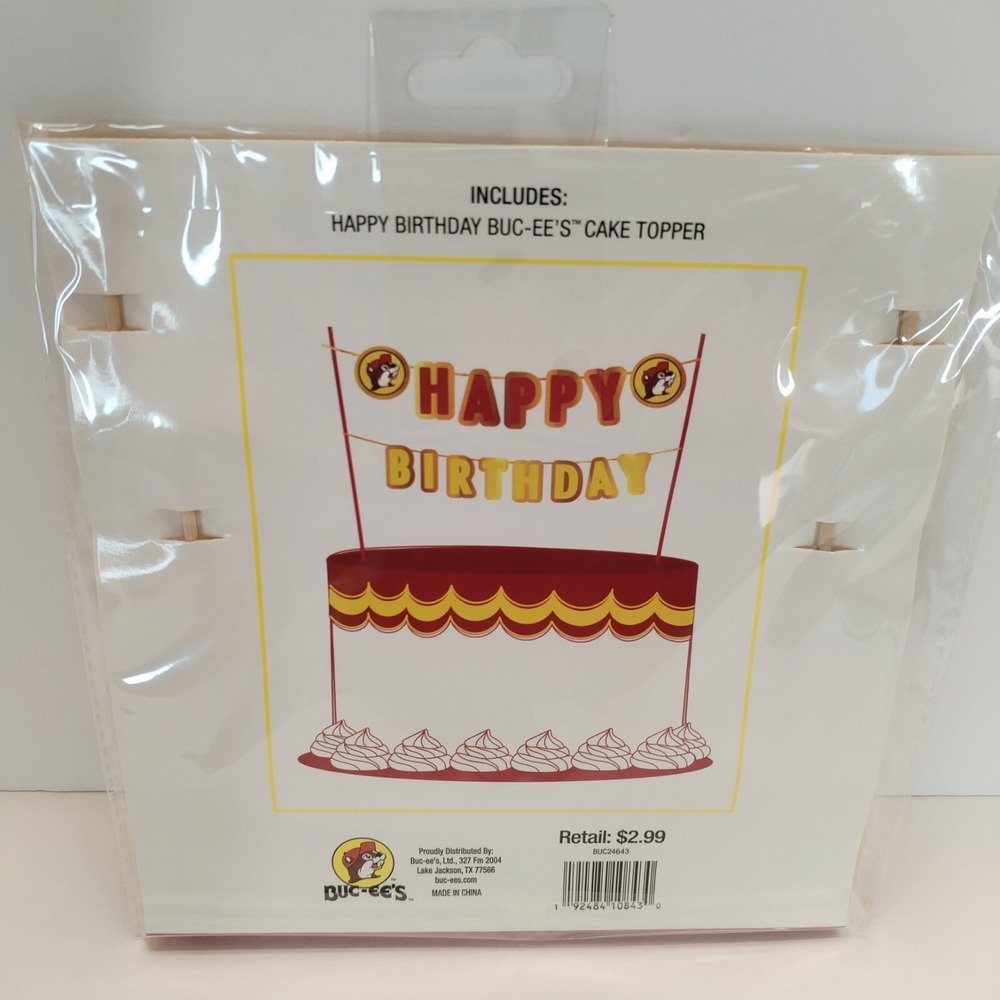 Buc-ee's Party Cake Topper Happy Birthday Beaver Gas Station Fan - Picture 4 of 5